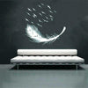 Large Feather Wall Art Stickers Birds Vinyl Decal Living Room Bedroom Home Decor