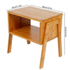 2 X Bedside Table Cabinet Side End Nightstand Storage Bedroom Furniture Bamboo