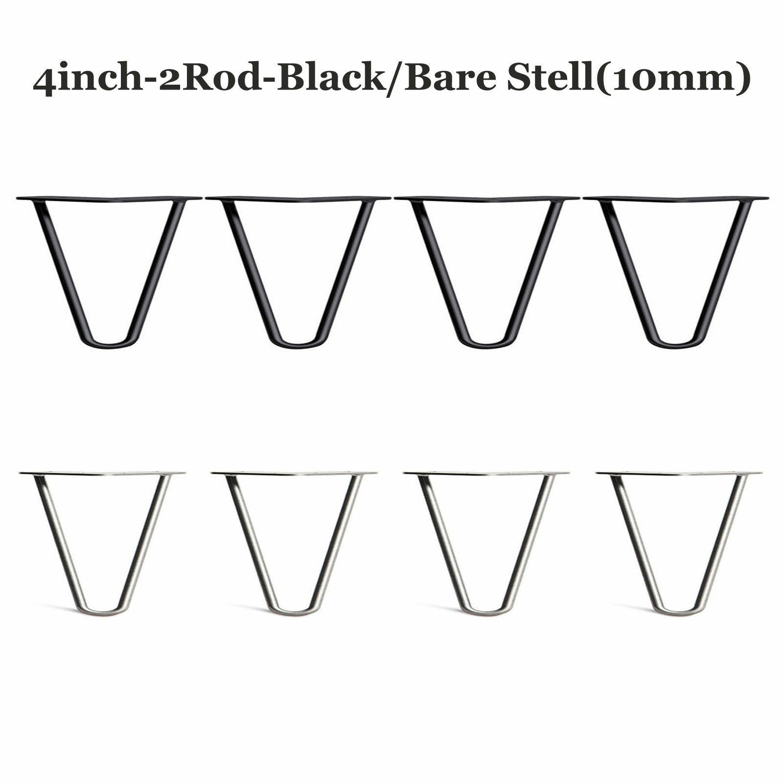 4 x Hairpin Legs / Hair Pin Legs Set for Furniture Bench Desk Table Metal Steel