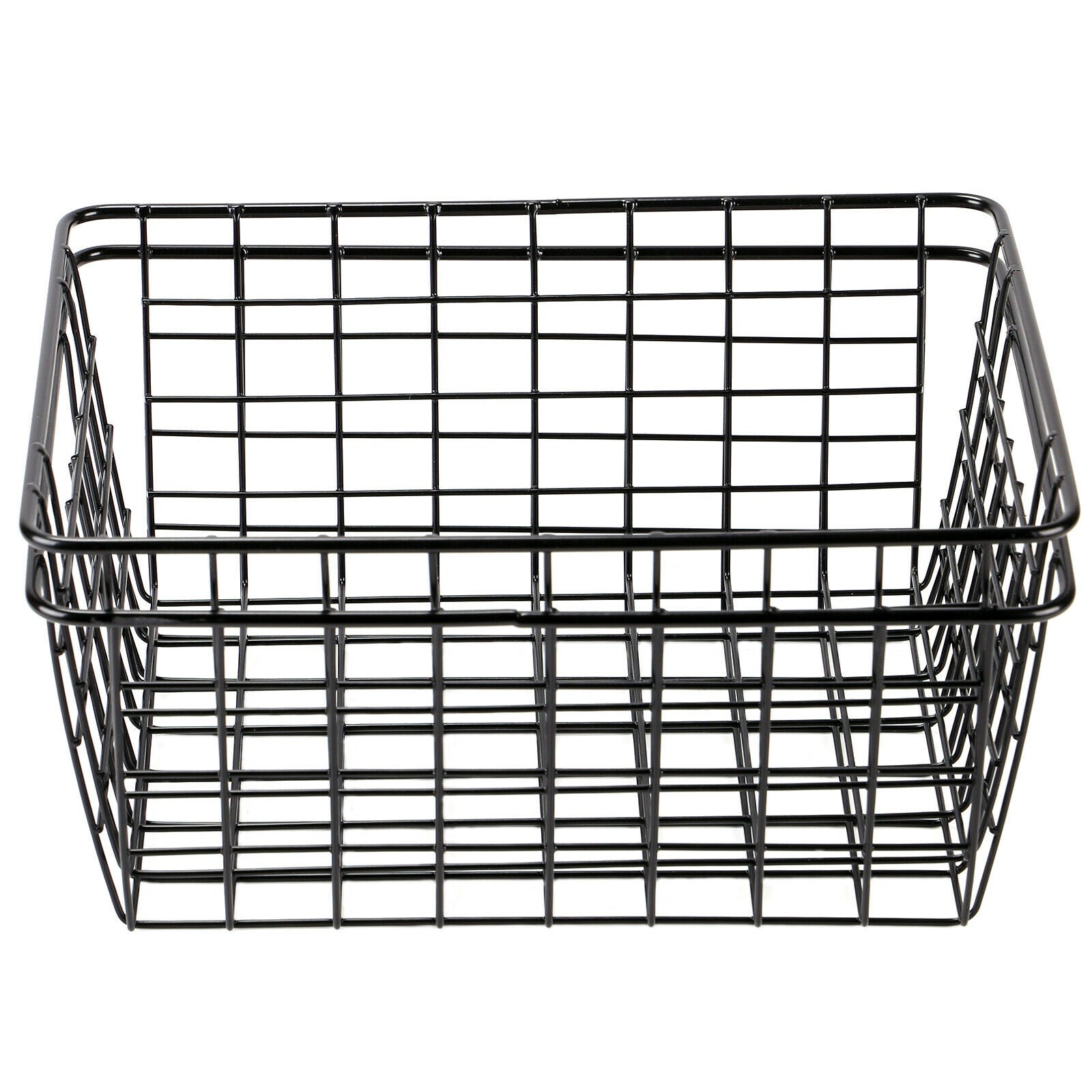 2pcs Iron Storage Basket Metal Wire Mesh Basketry Bathroom kitchen Tray Desk UK