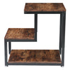3 Tiers Industrial Bedside Table Sofa Side/End Table Metal Nightstand Storage