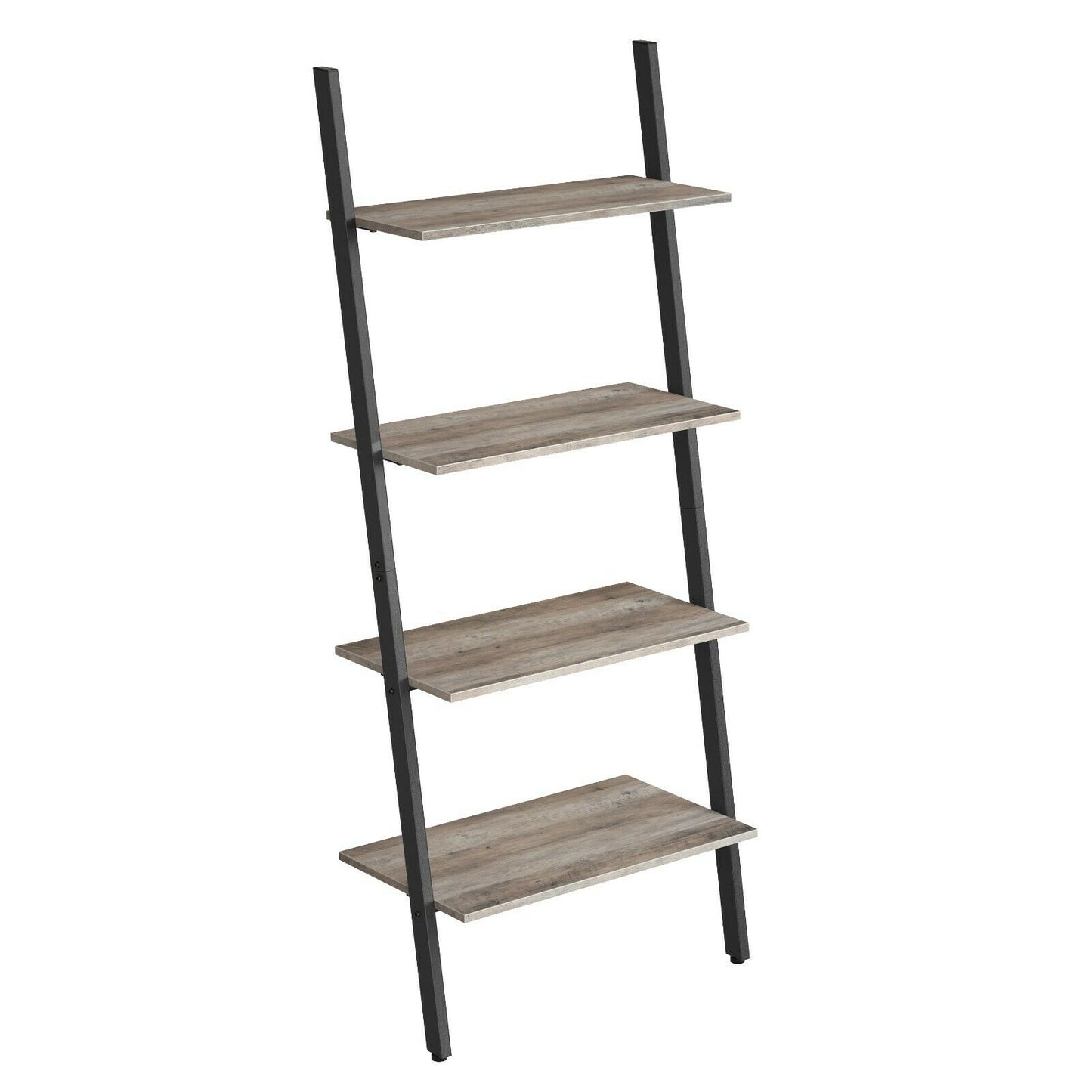 4 / 5 Tier Ladder Shelf Unit Bookcase Wall Rack Shelf Storage Shelving Bookshelf