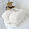 SOFT TEDDY BEAR FLEECE THROW CUDDLY SOFA BLANKET BEDSPREAD IN SINGLE DOUBLE KING