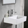 Compact classic Cloakroom Basin square ceramic small wall hanging Bathroom Sinks