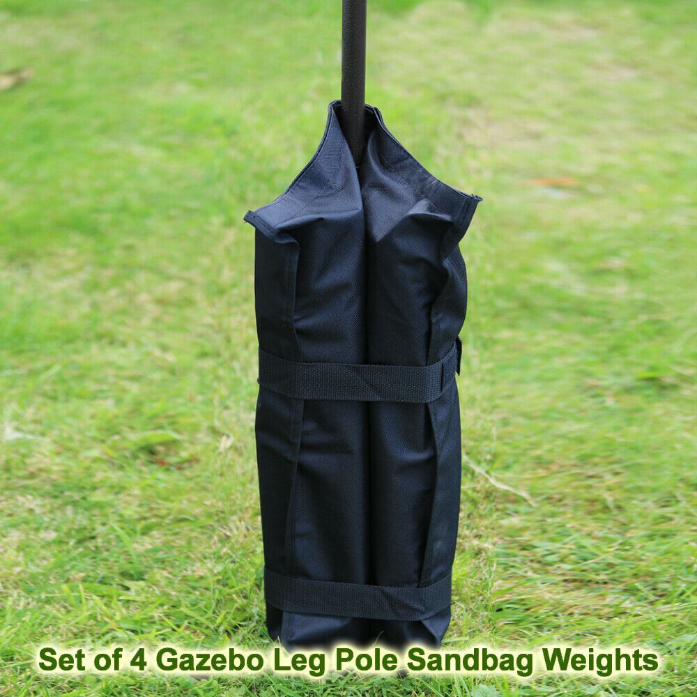 4 X Garden Gazebo Pole Foot Leg Sandbag Weight Market Marque Stall Sand Bag