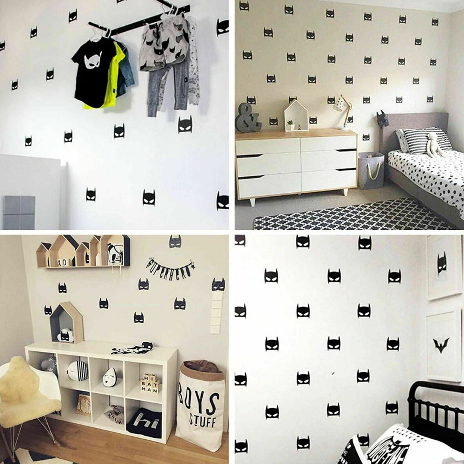 30 Batman Vinyl Wall Sticker For Kids Room Baby Boy Room Wall Decor Kids Bed