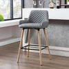 2x PU Leather Bar Stools Breakfast Seat Pub Chair Kitchen Dining Room Furniture