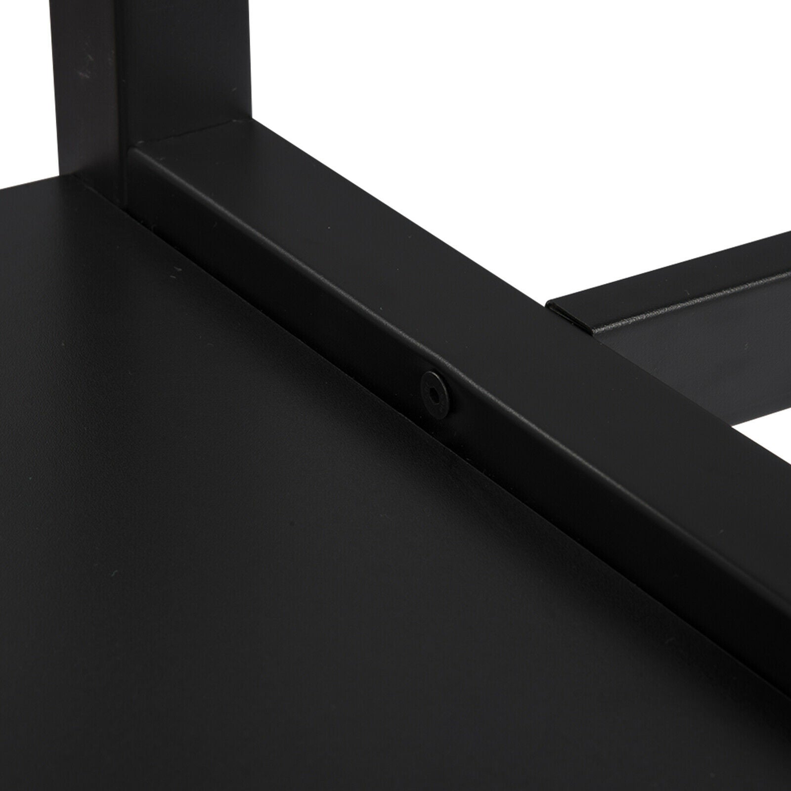 Bar Table Bistro Table MDF Metal Dining Table with 2-Tier Storage Rack Shelves