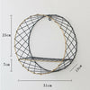Retro Metal Wall Shelf Industrial Style Round Storage Display Rack Shelving Unit