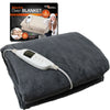 Electric Heated Throw Over Under Blanket Fleece Washable Polyester Warm Mattress