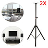 2x Quality Iron Tripod PA Speaker Stands Adjustable Height DJ Disco 50Kg Black