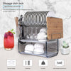 3 Tier Chrome Alloy Dish Drainer Holder Kitchen Cutlery Rack Drip Storage Tools