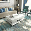 Modern High Gloss Coffee Tables End Side Table 2 Drawers Living Room White/Black