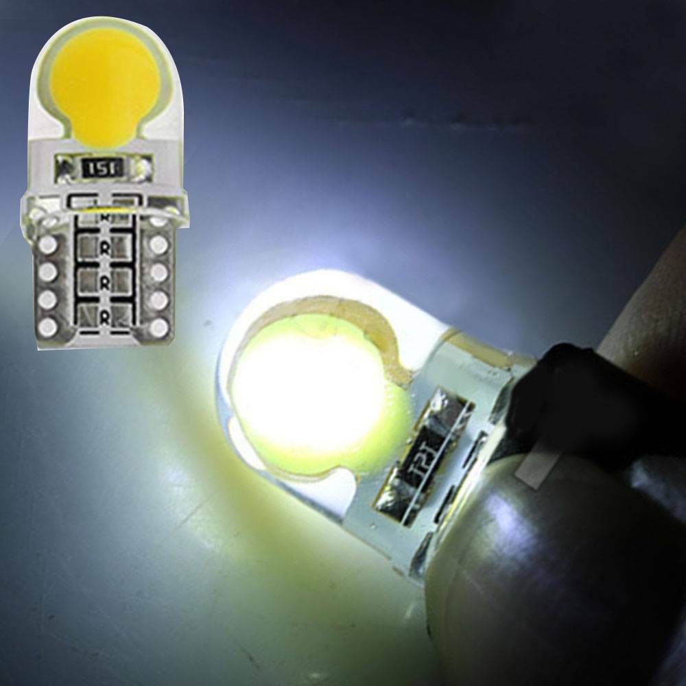 2X T10 194 168 501 W5W COB 8 SMD LED Canbus Silica Bright License Light Bulb