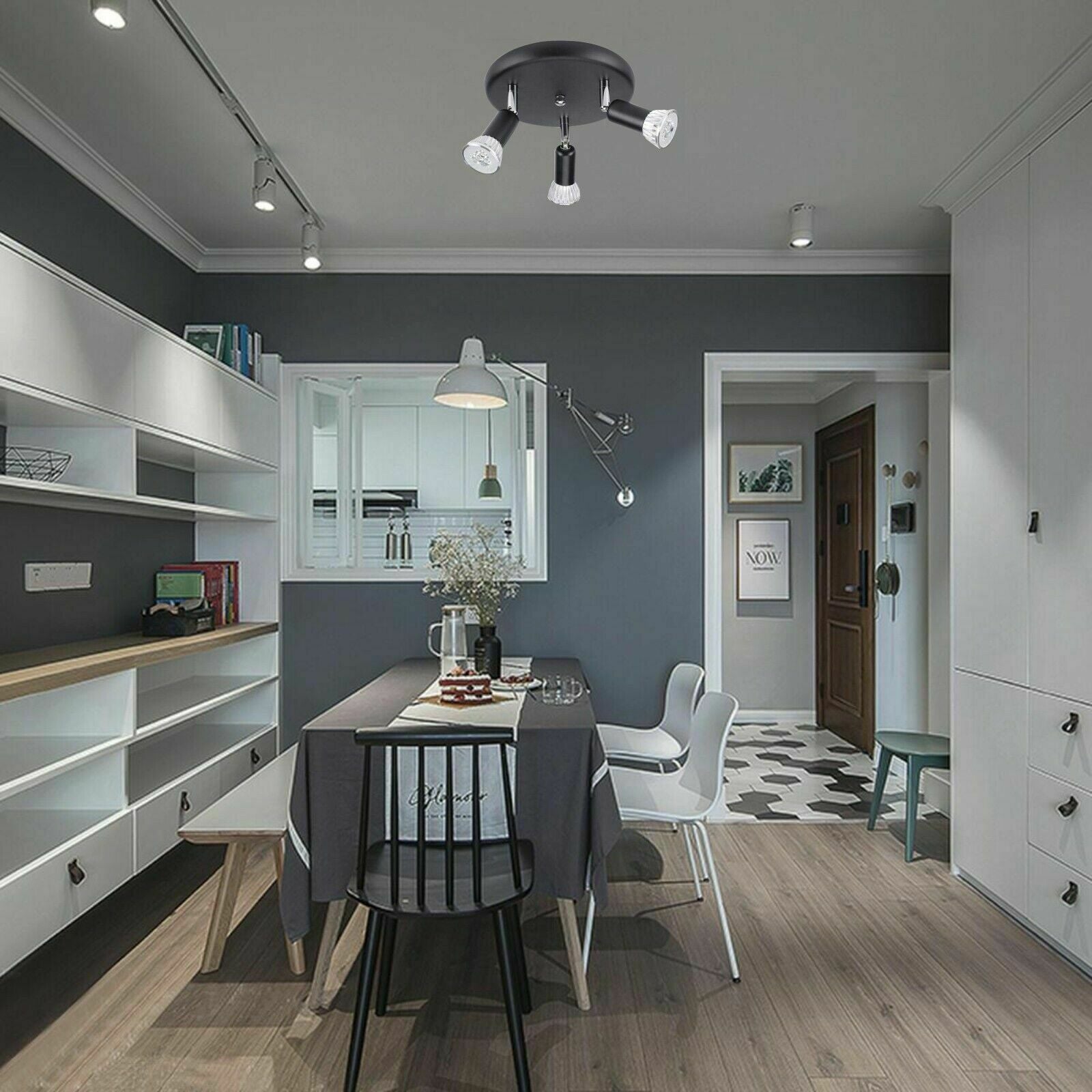 3 Way Ceiling Light Fitting Spot Lights Design Lighting Spotlight LED Light Bulb