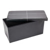 LARGE FAUX LEATHER OTTOMAN FOLDING STORAGE CHEST BOX STOOL SEAT FOOT POUFFE TOY