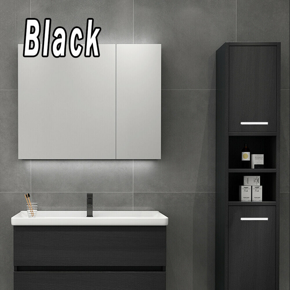 1.85m Tall Bathroom Cabinet High Grade Storage Furniture Unit Cupboard Shelf 73"