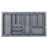 CUTLERY TRAY INSERT KITCHEN DRAWER QUALITY ABS BOX ORGANISER STORAGE GREY
