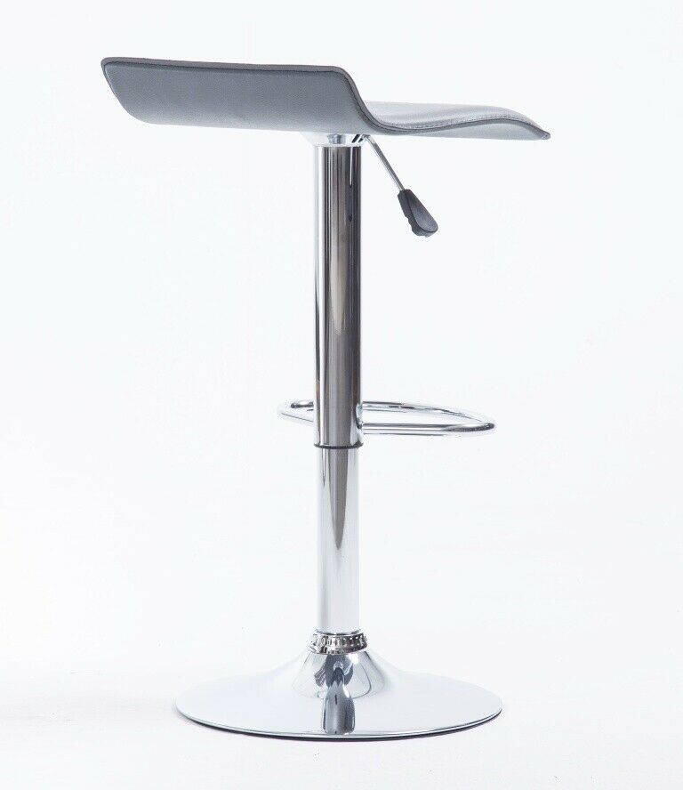 3 x GREY PARIS GAS LIFT BAR STOOLS, BREAKFAST KITCHEN BAR ETC (SET 3 PARIS GREY)