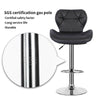2× Black Bar Stools Swivel Kitchen Breakfast Bar Stool Chair PU Leather Gas Lift