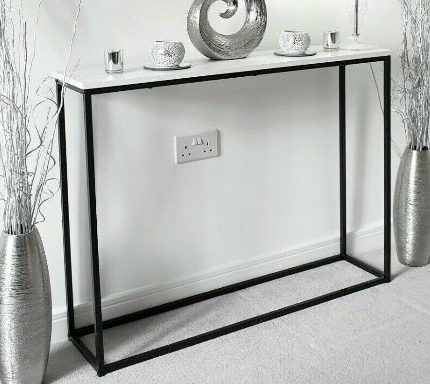 Skinny metal online console table