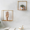 2pcs Wall Floating Shelf Metal Wire Cube Display Rack Shelving Unit Small+ Large