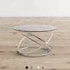 Monarch Clear Glass Round Coffee Table Chrome Base-CFT36/CH