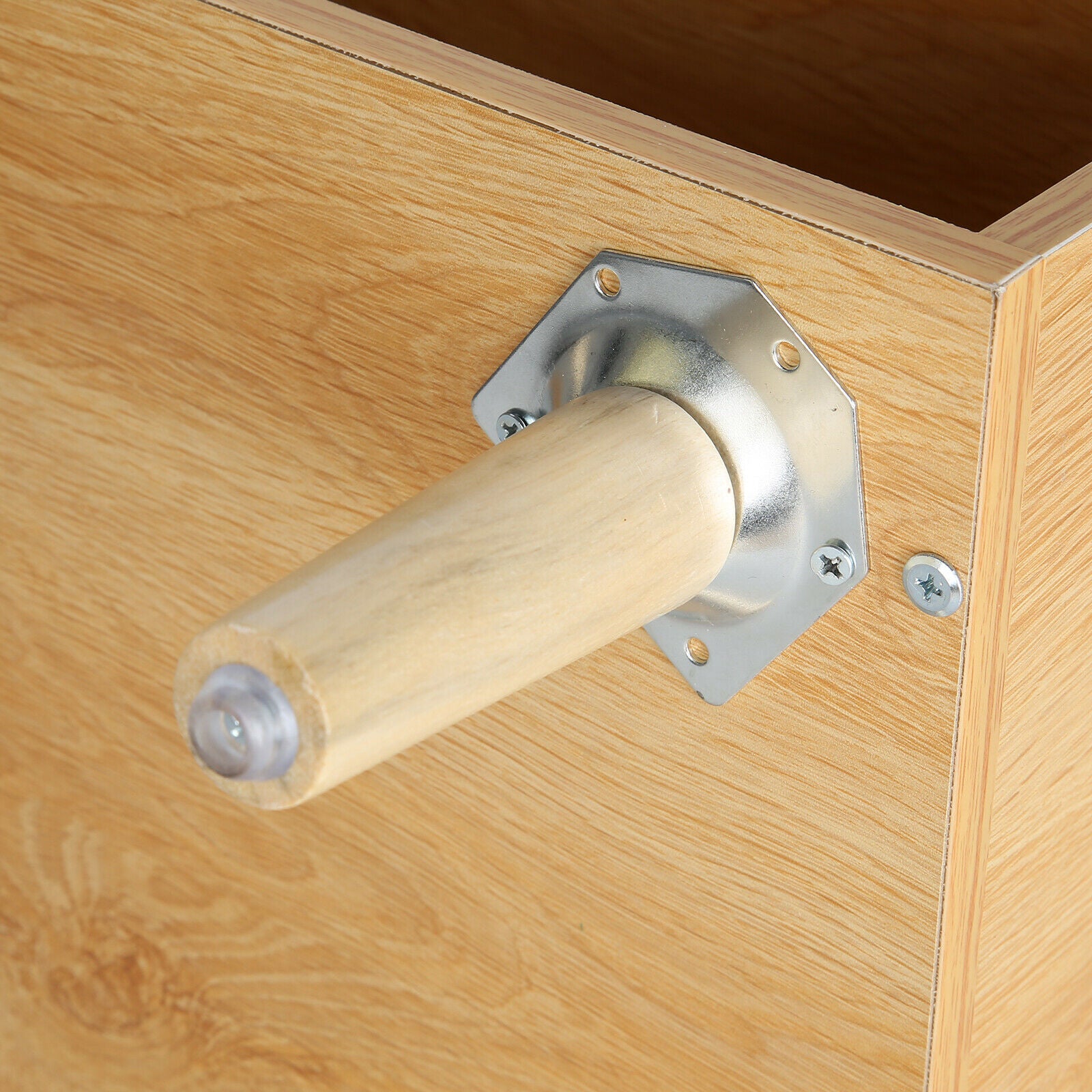 Wooden Bedside Table Cabinet Bedroom Storage Furniture Nightstand with 2 Drawer