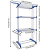 3 Tier Clothes Airer Rack Indoor Outdoor Laundry Dryer Foldable Dry Rail Hanger