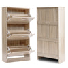 3 Drawer Shoe Cabinet Storage Rack Hallway Cupboard Stand Unit Wooden Footwear