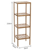 3 4 5 Tier Bamboo Wooden Rack Organiser Bath Kitchen Storage Shelves Stand Shelf