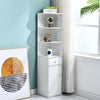 3 Shelf 1 Drawer Slim Corner Cabinet Cupboard Storage Table Bathroom/Living Room
