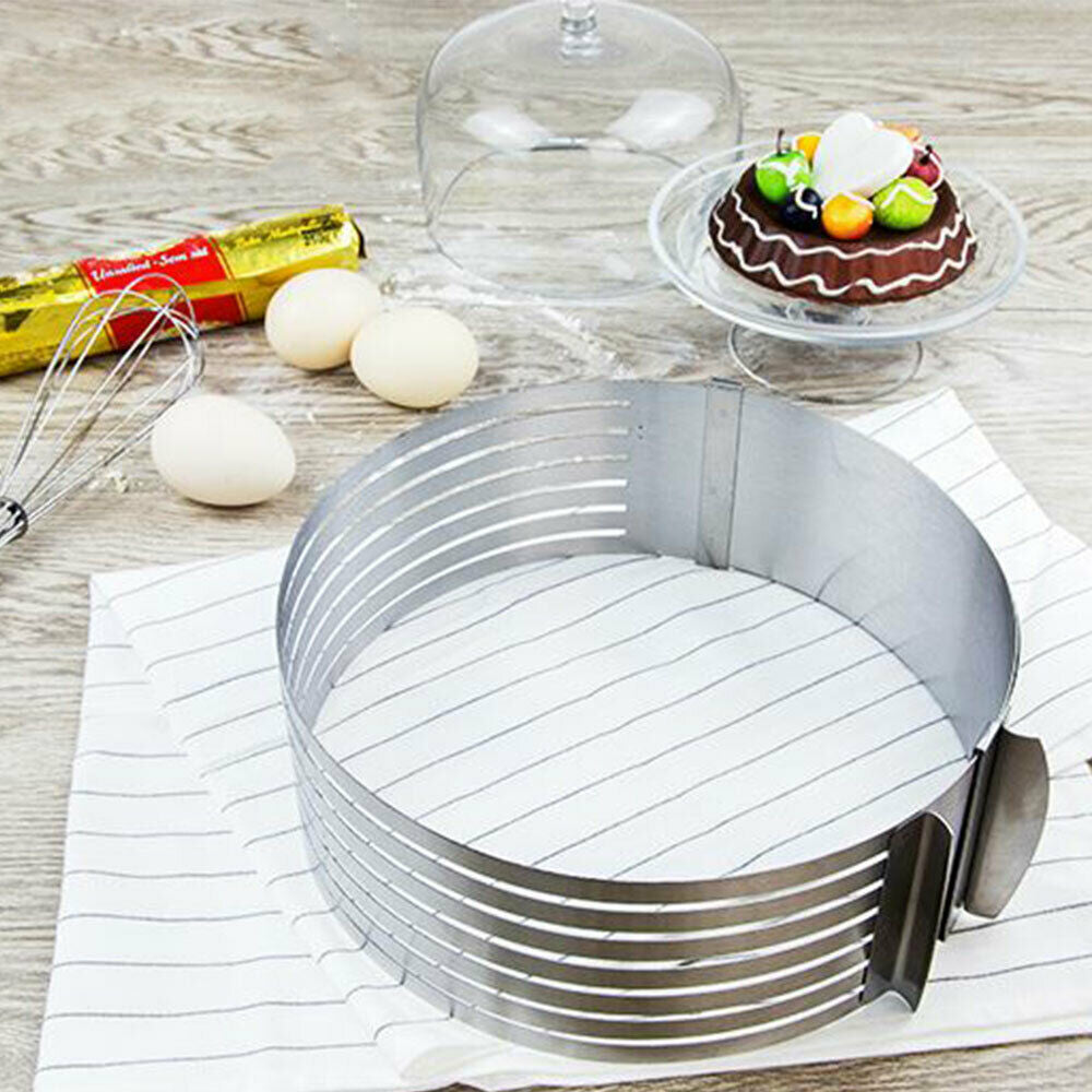 Adjustable 6 Layer Cake Slicer Cutting Guide 16 to 20 cm High Quality 430