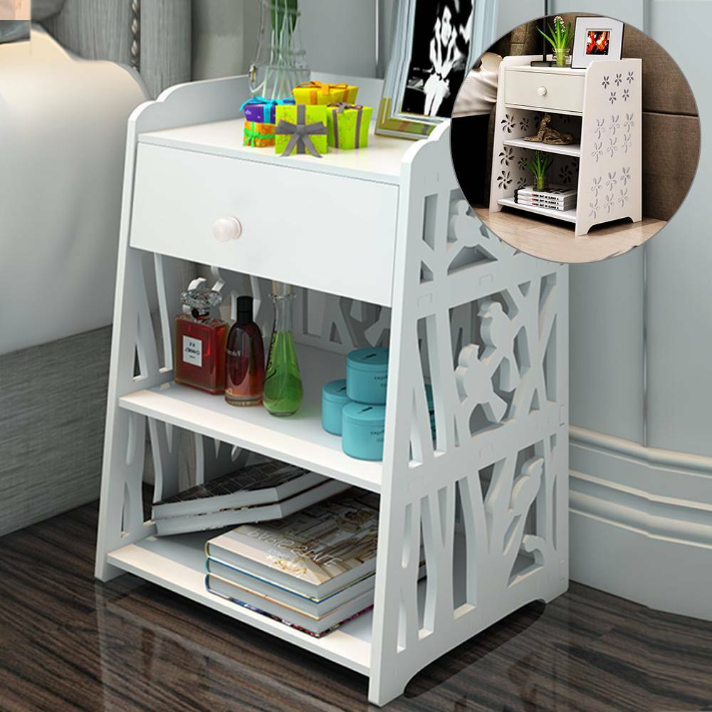 Bedside Tables Cabinet Drawer Night Stand Storage Furniture Shelf Cupboard UK