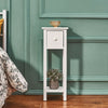 2x White Bedside Tables w/ Drawer Side Indoor Furniture Hallway Storage Bathroom