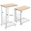Adjustable Sofa Side End Coffee Table With Wheels C-Shaped Laptop Notebook Desk