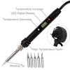 80W LCD Digital Adjustable Temperature Electronics Soldering Welding Iron Kit UK
