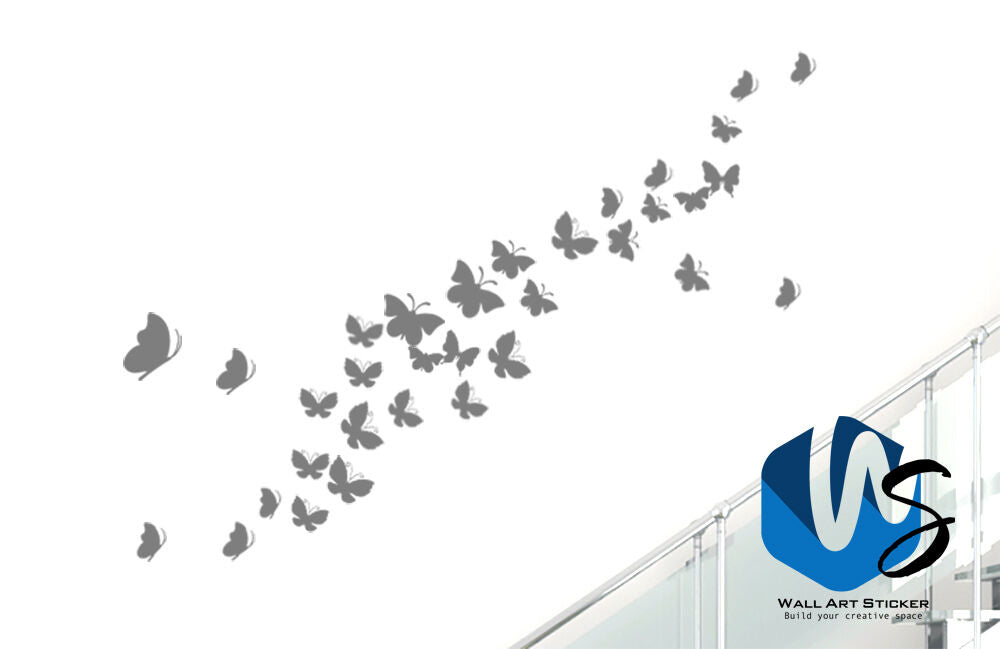 Various size Butterfly wall Art Stickers vinyl wall decals room for baby nursery