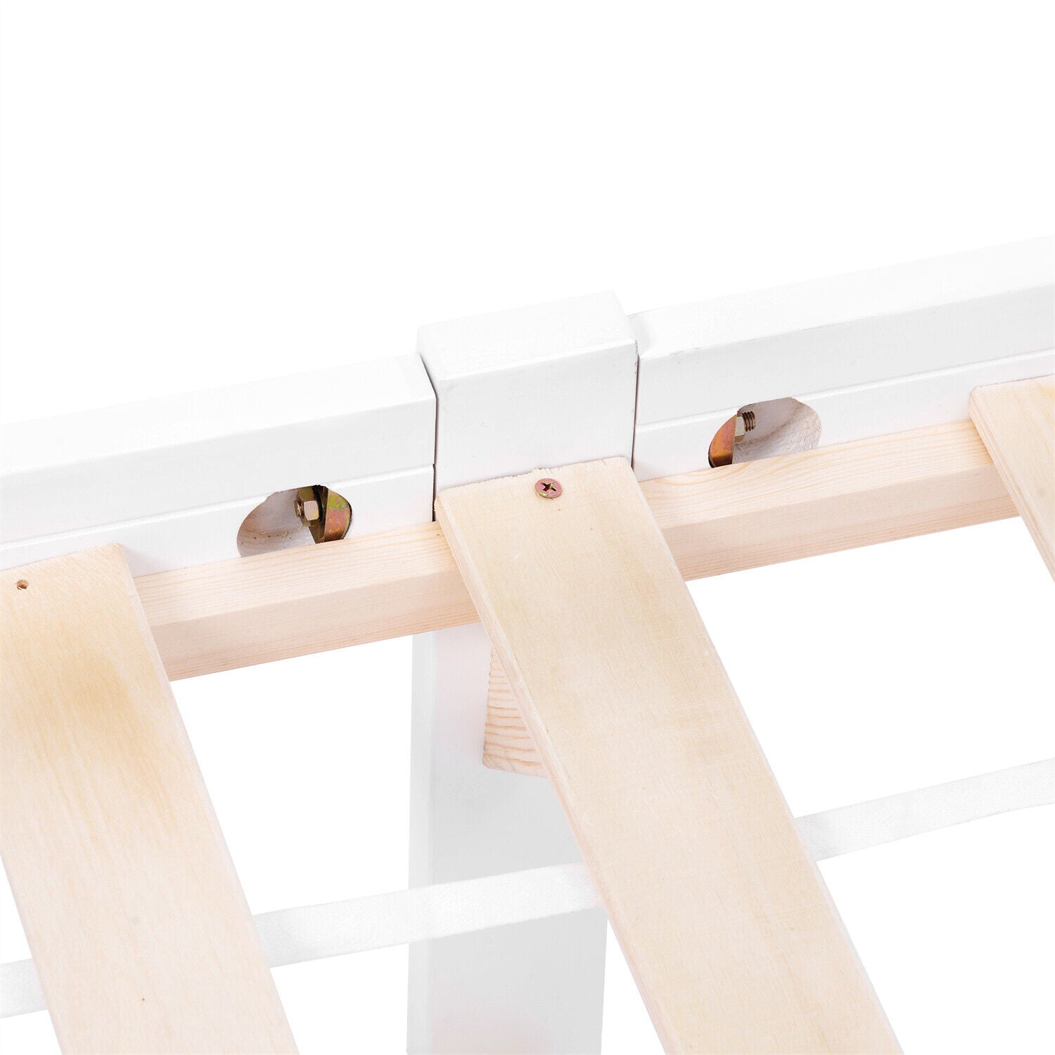 3ft Single Size Bed Pine Wood Bed Frame 90x190 cm Solid Wooden Bed Frame HT