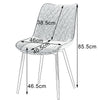 2XDining Chairs Kitchen Chairs Living Room Chairs Linen with Padded Seat Grey