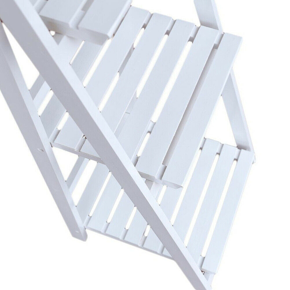 3 / 4 Tier Wooden Ladder Shelf Display Stand Unit Home Plant Flower Book Shelves
