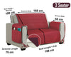 Sofa Cover Quilted Throw Washable Pet Furniture Protector Couch 1/2/3 Settee