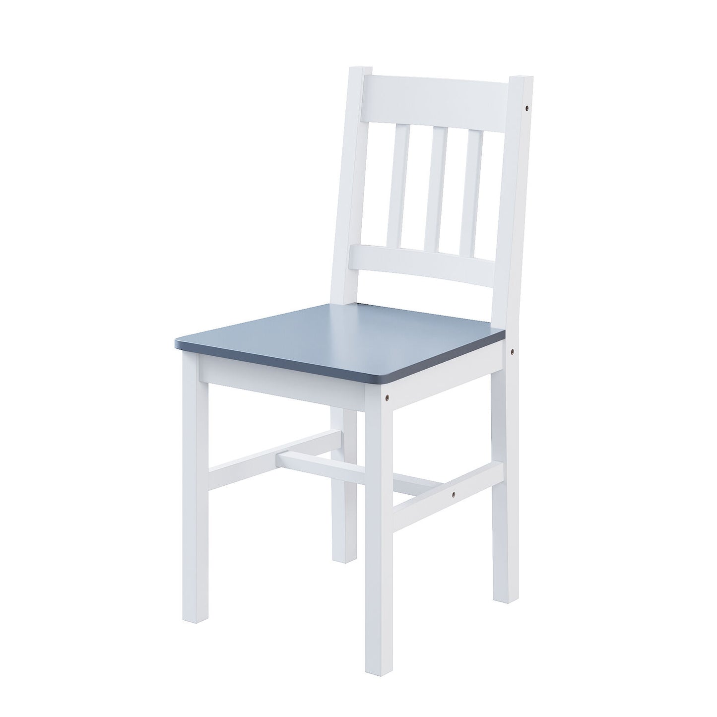 Solid Wood Classic Grey Dining Table and 2 Chairs Kitchen Dining Room Furniture