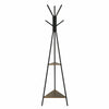 Tall Coat Stand 9 Hooks Clothes Storage Shelves Hat Freestanding Hallway Bedroom