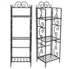 4 Tier Metal Bookcase Bookshelf Shelving Storage Rack Corner Organizer Shelf