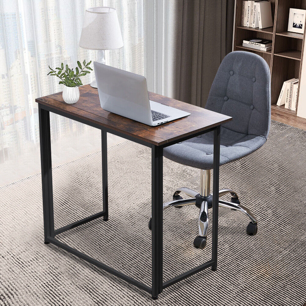 Black Computer Desk Study Table PC Laptop Workstation Home Office Furniture Wood