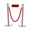 2pc Polished Steel Queue Rope Barrier Velvet Rope Stanchion Posts Stands 3 color