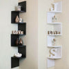 5 Tier Floating Wall Shelves Corner Shelf Storage Display Holder Bookcase Set