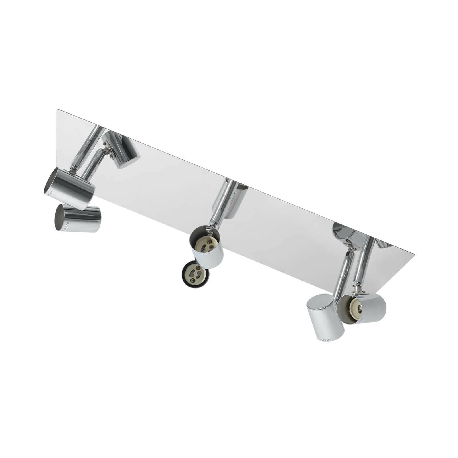 6 Arm LED Ceiling Light Fitting Adjustable Kitchen Spot Lamp Bulb Spotlight