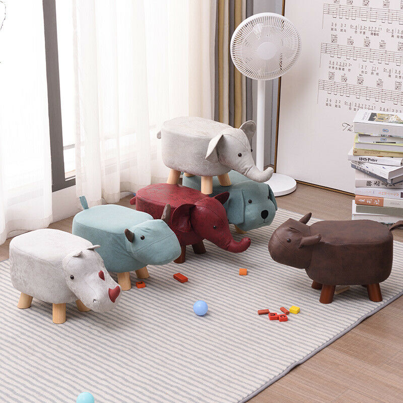 Animal Shape Ottomans Footstools Padded Cushion Rest Seat Footstool Pouffe Stool